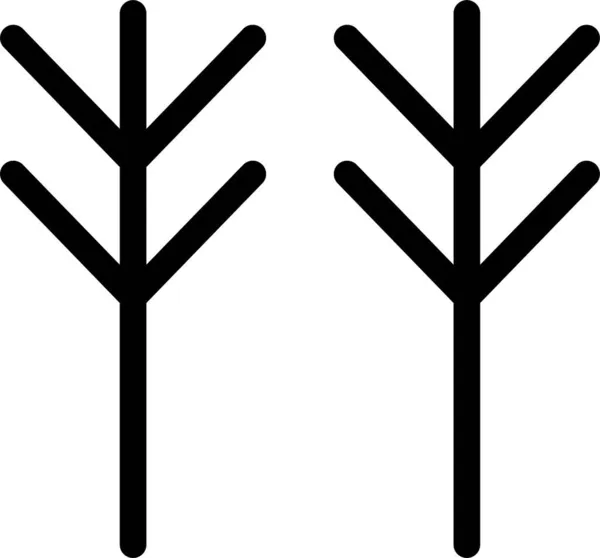 Гілки Лісових Джунглів Значок Суцільному Стилі — стоковий вектор