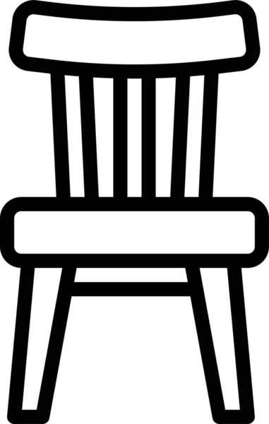 Cadeira Jantar Ícone Mobiliário —  Vetores de Stock