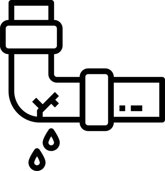 Icono Fuga Casa Roto Estilo Esquema — Archivo Imágenes Vectoriales