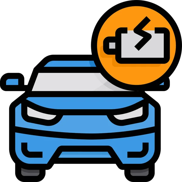 Batterieauto Ikone Aufladen — Stockvektor