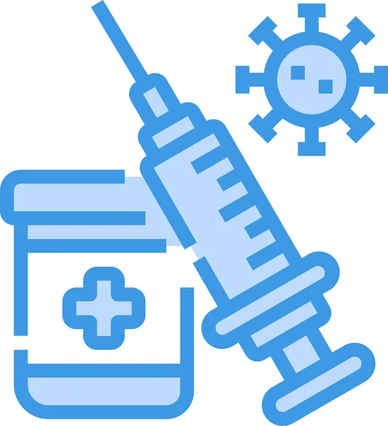 Vacuna Coronavirus Covid19 Icono Estilo Esquema Rellenado — Archivo Imágenes Vectoriales