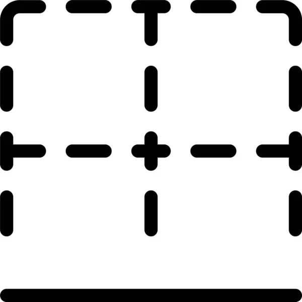 Значок Нижньої Комірки Рамки Стилі Контурів — стоковий вектор