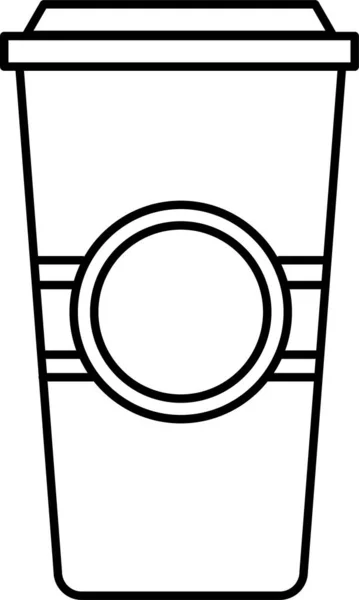 Dryck Kaffe Dryck Ikon Kontur Stil — Stock vektor
