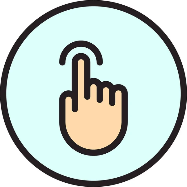 Finger Gesture Mobile Icon Filled Outline Style — Stock Vector