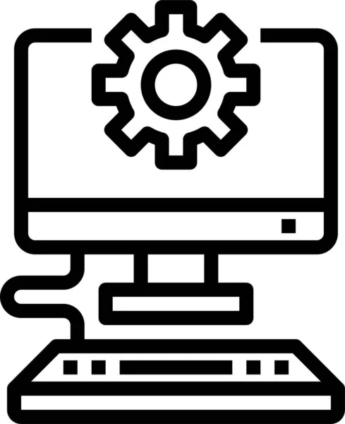 Ikona Konfiguračního Zařízení Počítače — Stockový vektor