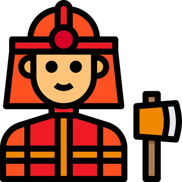 Икона Пожарного — стоковый вектор