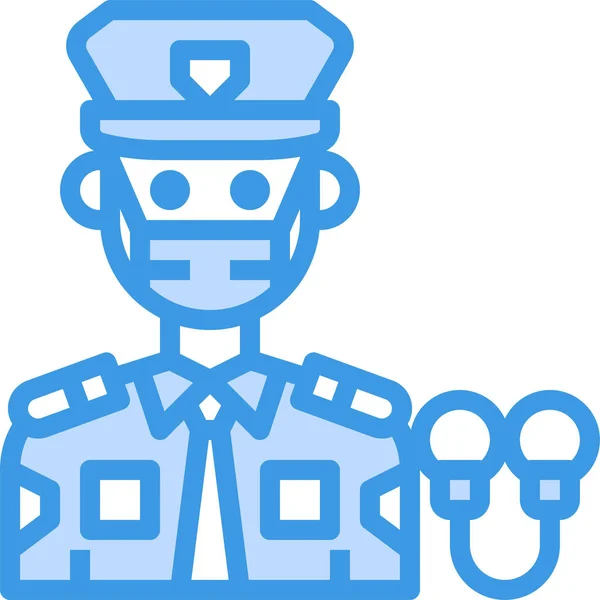 Ikona Okupace Policisty Avatara — Stockový vektor