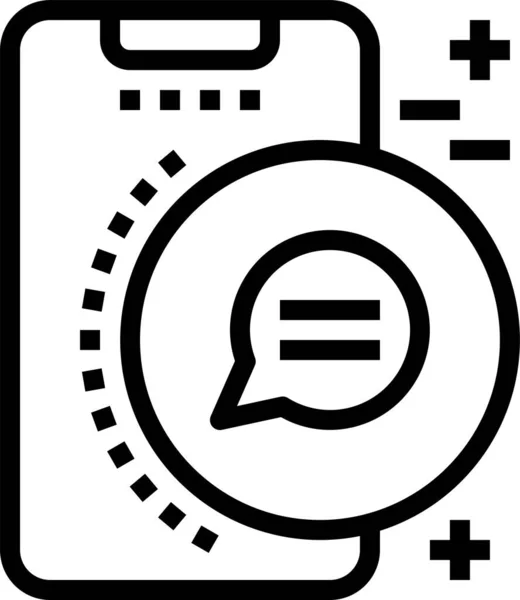 Handy Icon Für Chat Gespräche Umriss Stil — Stockvektor