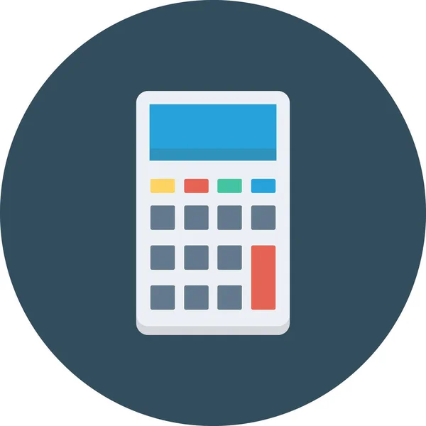 Oblicz Ikonę Kalkulatorów Płaskim Stylu — Wektor stockowy