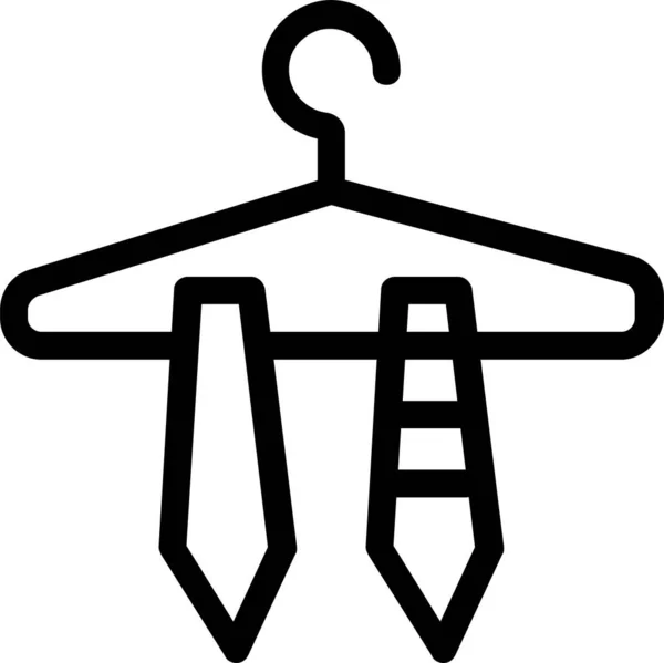 Abbigliamento Business Icona Della Moda Stile Outline — Vettoriale Stock