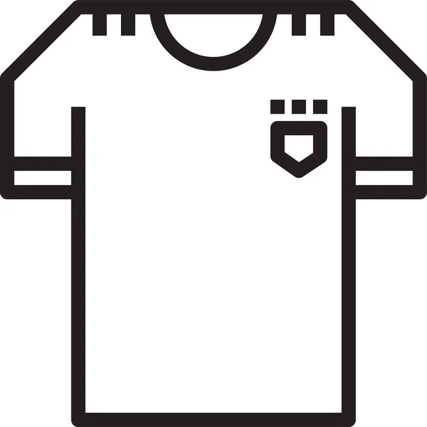 Camiseta Fútbol Icono Fútbol Estilo Esquema — Vector de stock