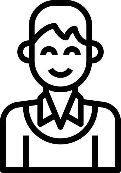 Avatar Hombre Joven Icono — Vector de stock