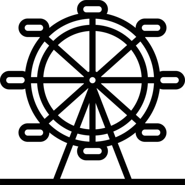 Колесо Обозрения Икона — стоковый вектор