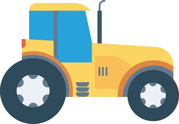 Traktor Ikone Flachen Stil — Stockvektor