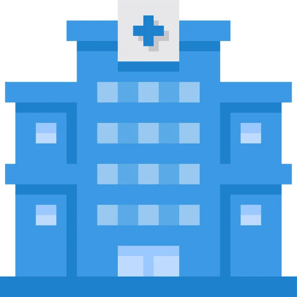 Ikona Zdrowia Budynku Szpitala — Wektor stockowy