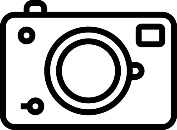 Icona Dispositivo Fotocamera Gadget Stile Contorno — Vettoriale Stock