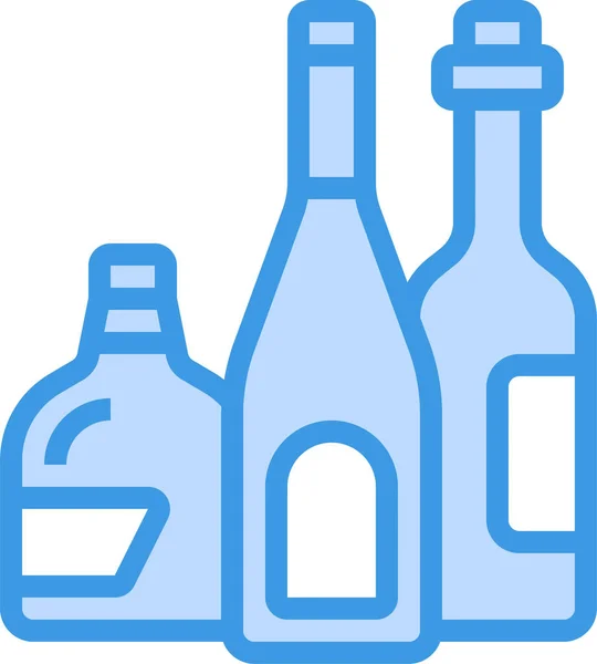 Alcohol Fles Drank Pictogram — Stockvector