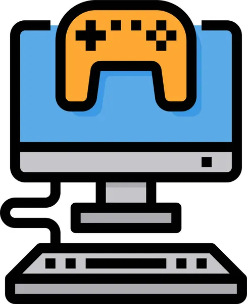 Ícone Jogo Controlador Computador Categoria Computador Hardware — Vetor de Stock
