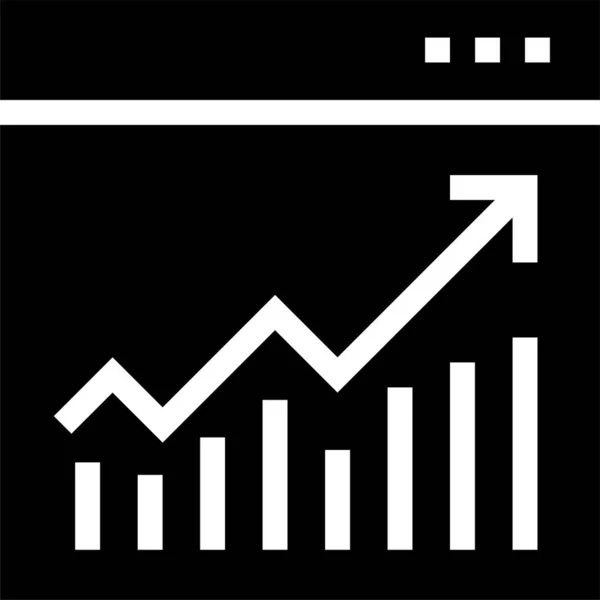 Aplicación Analítica Icono Estilo Sólido — Archivo Imágenes Vectoriales