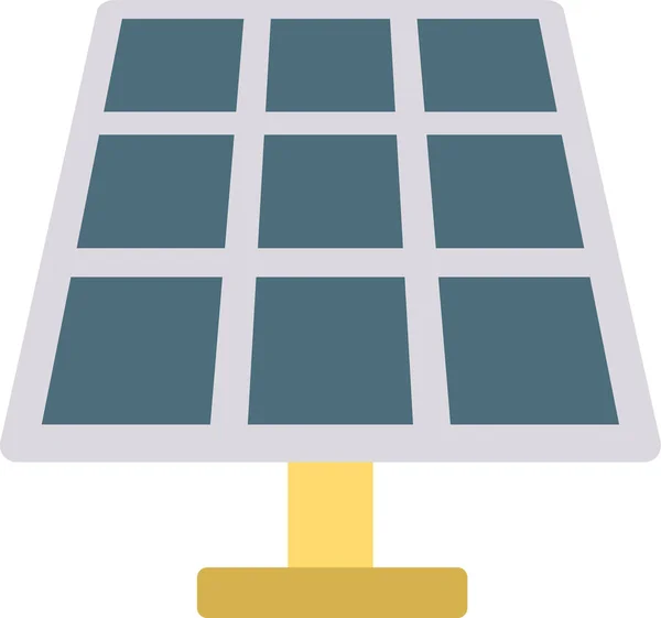 Ikona Napájení Panelu Energie Plochém Stylu — Stockový vektor