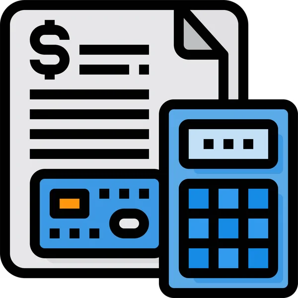 Calcular Icono Calculadora Presupuesto — Vector de stock