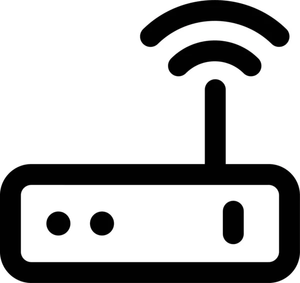 Εικονίδιο Επικοινωνίας Modem Wifi Στυλ Περιγράμματος — Διανυσματικό Αρχείο