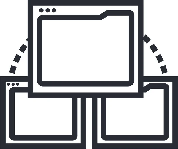 Computerkopie Website Icoon Computer Hardware Categorie — Stockvector