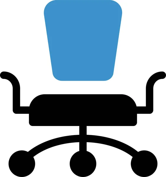 Sessel Arzt Ikone Flachen Stil — Stockvektor