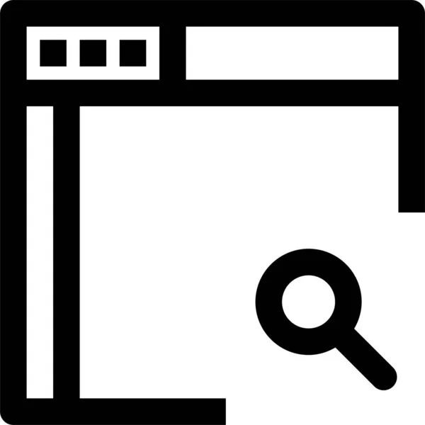 Browser Computing Interface Symbol Umrissstil — Stockvektor