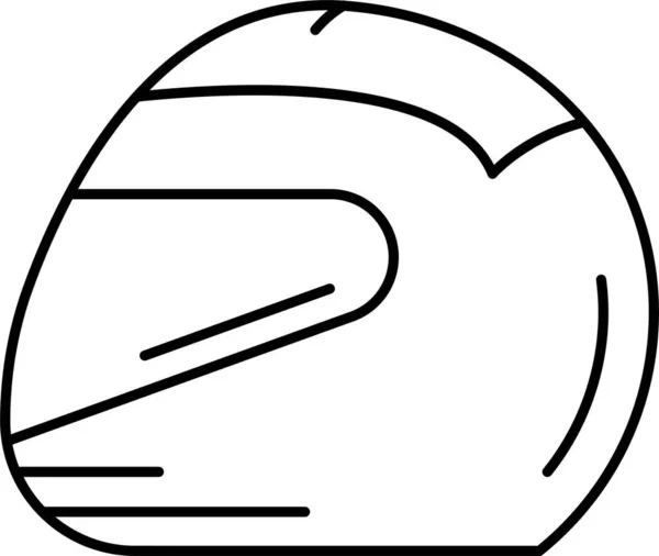 Helmet Protection Race Icon Outline Style — Stock Vector