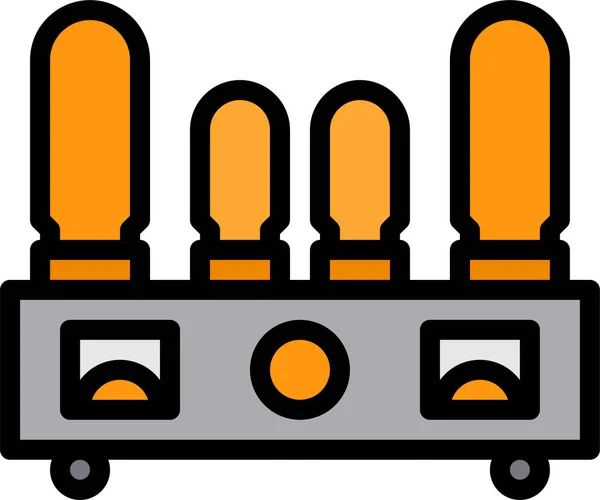 Иконка Усилителя Аудио Категории Электронные Устройства Приборы — стоковый вектор