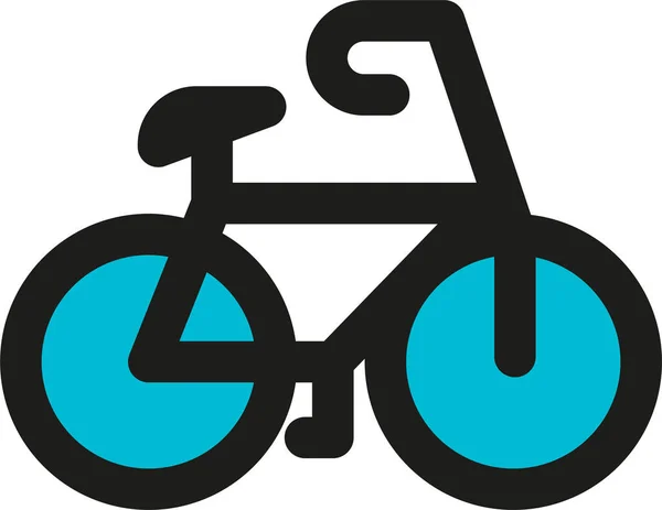 Cyklistická Ikona Obrysovém Stylu — Stockový vektor