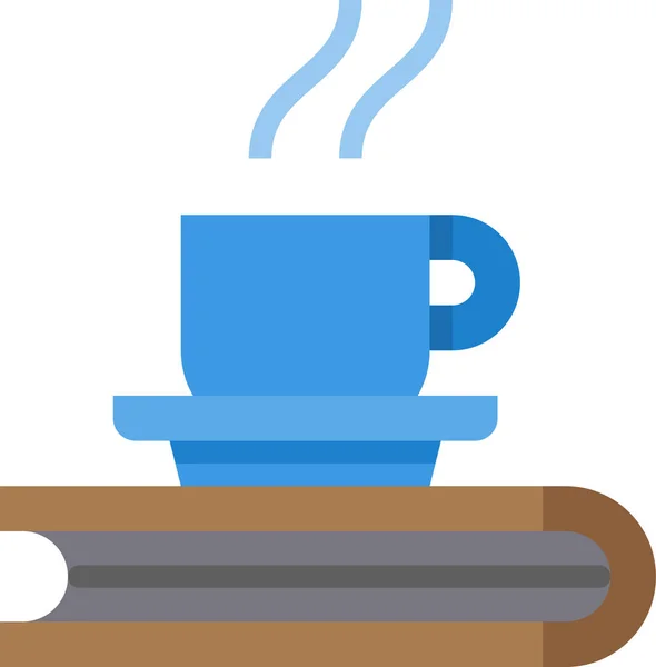Book Coffee Cup Icon — Stock Vector