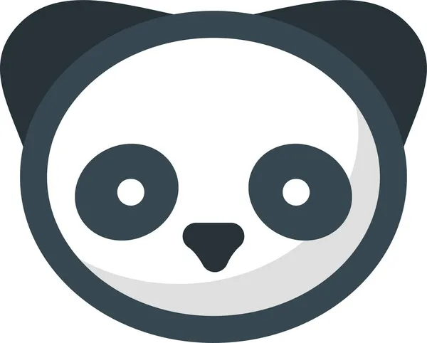 Google Panda Internet Ikona Plochém Stylu — Stockový vektor