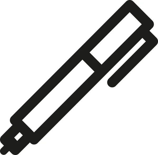 Pen Ontwerp Teken Pictogram Omtrek Stijl — Stockvector