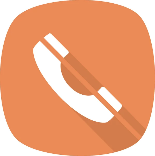 Звонок Значок Мобильного Телефона Плоском Стиле — стоковый вектор