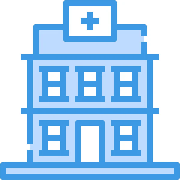 Ikon Kesehatan Bangunan Rumah Sakit - Stok Vektor