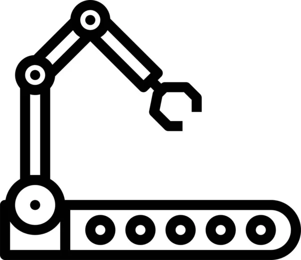 Araç Inşa Kategorisinde Makine Imalatı Robot Simgesi — Stok Vektör