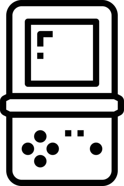 Icono Juego Consola Categoría Dispositivos Electrónicos Electrodomésticos — Vector de stock