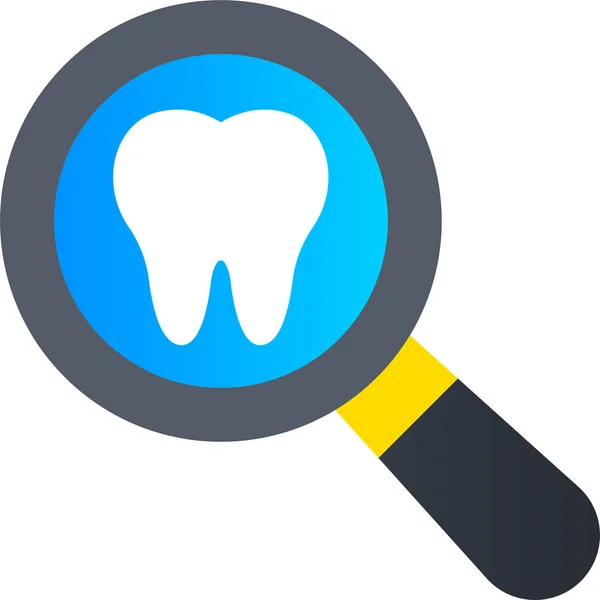 Zahnarzt Ikone Flachen Stil — Stockvektor