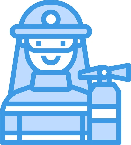 Avatar Icona Dei Lavori Dei Pompieri Nella Categoria Avatar — Vettoriale Stock