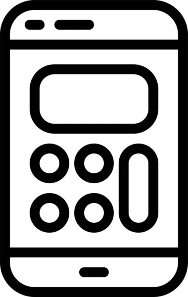 Zakelijke Rekenmachine Mobiele Pictogram — Stockvector