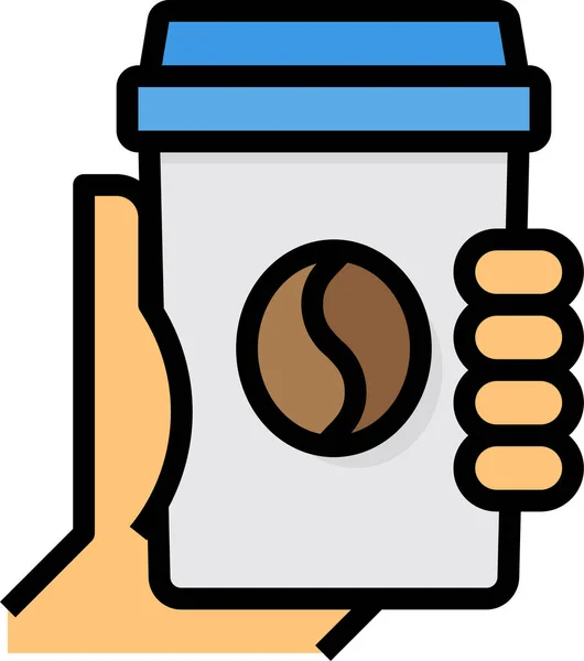 Away Coffee Cup Icon — Stock Vector