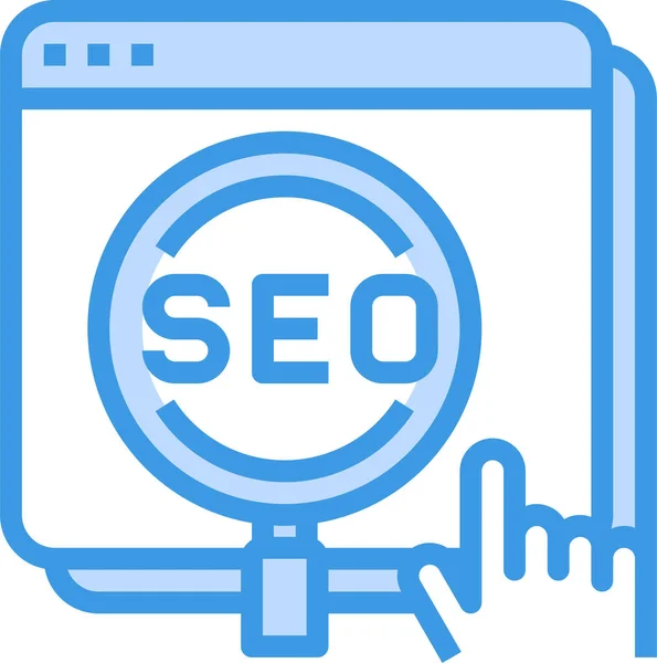 Cerca Seo Icona Web — Vettoriale Stock