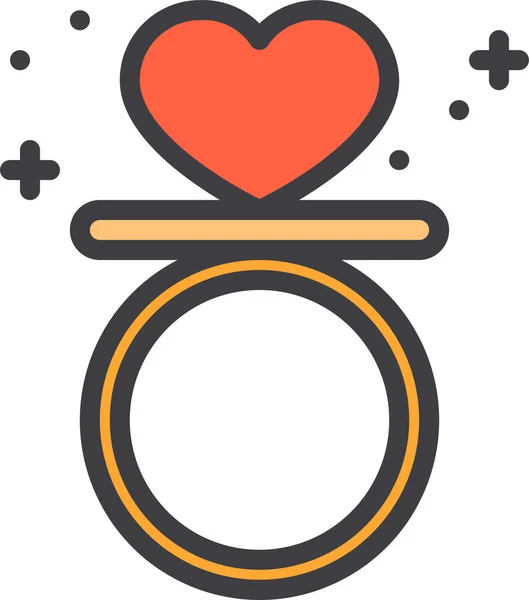 Ζευγάρι Σχέδιο Καρδιά Εικονίδιο Στυλ Γεμάτο Περίγραμμα — Διανυσματικό Αρχείο