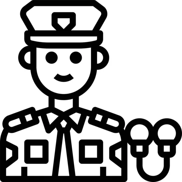 Mann Polizist Avatar Symbol — Stockvektor