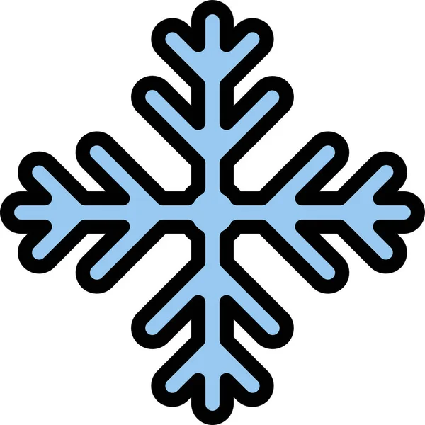 Noel Kategorisinde Süsleme Xmas Kar Tanesi Simgesi — Stok Vektör