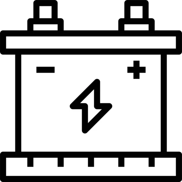 Icono Fábrica Ingeniería Baterías Categoría Herramientas Construcción — Vector de stock