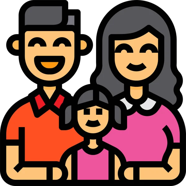 Familie Familie Moeder Icoon — Stockvector