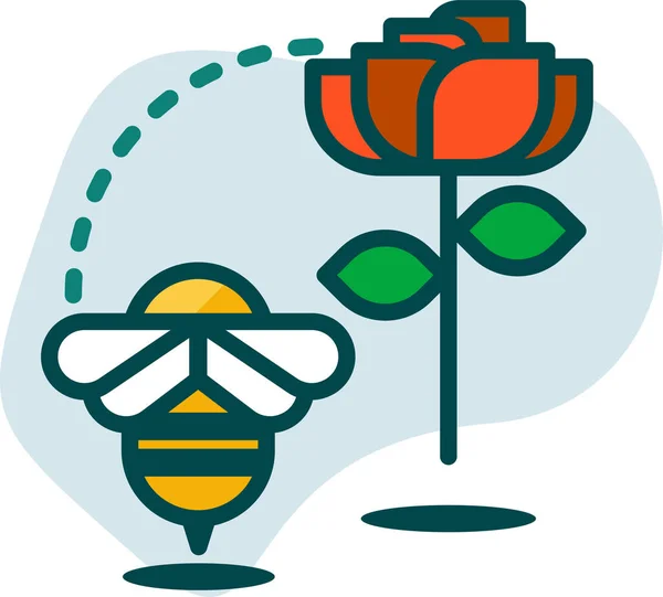 Значок Біо Бджолиного Екологічного Стилю — стоковий вектор